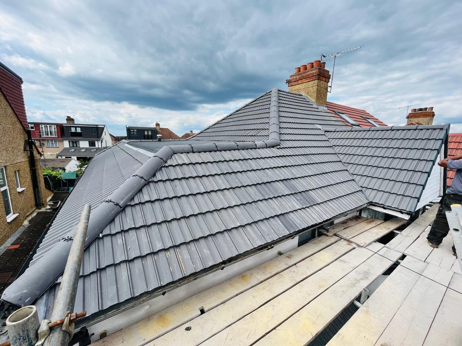 Hip roof re-tile