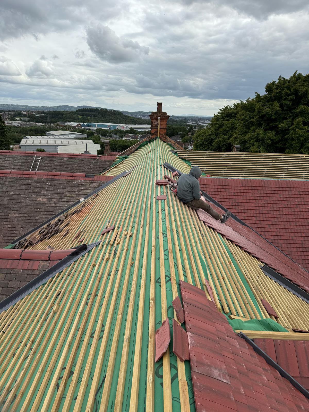 Batten and membrane work
